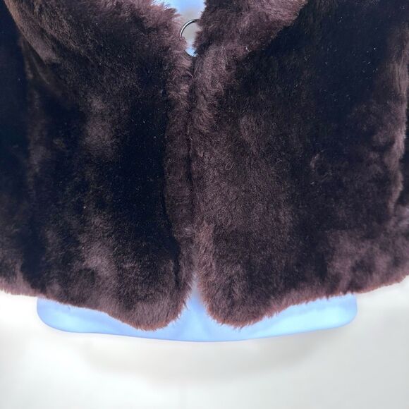 Hammel's Beaver Fur Coat Womens M Brown VTG Crop Luxury Glam Old Money Mob Wife - Picture 6 of 10